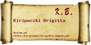 Kiripoczki Brigitta névjegykártya